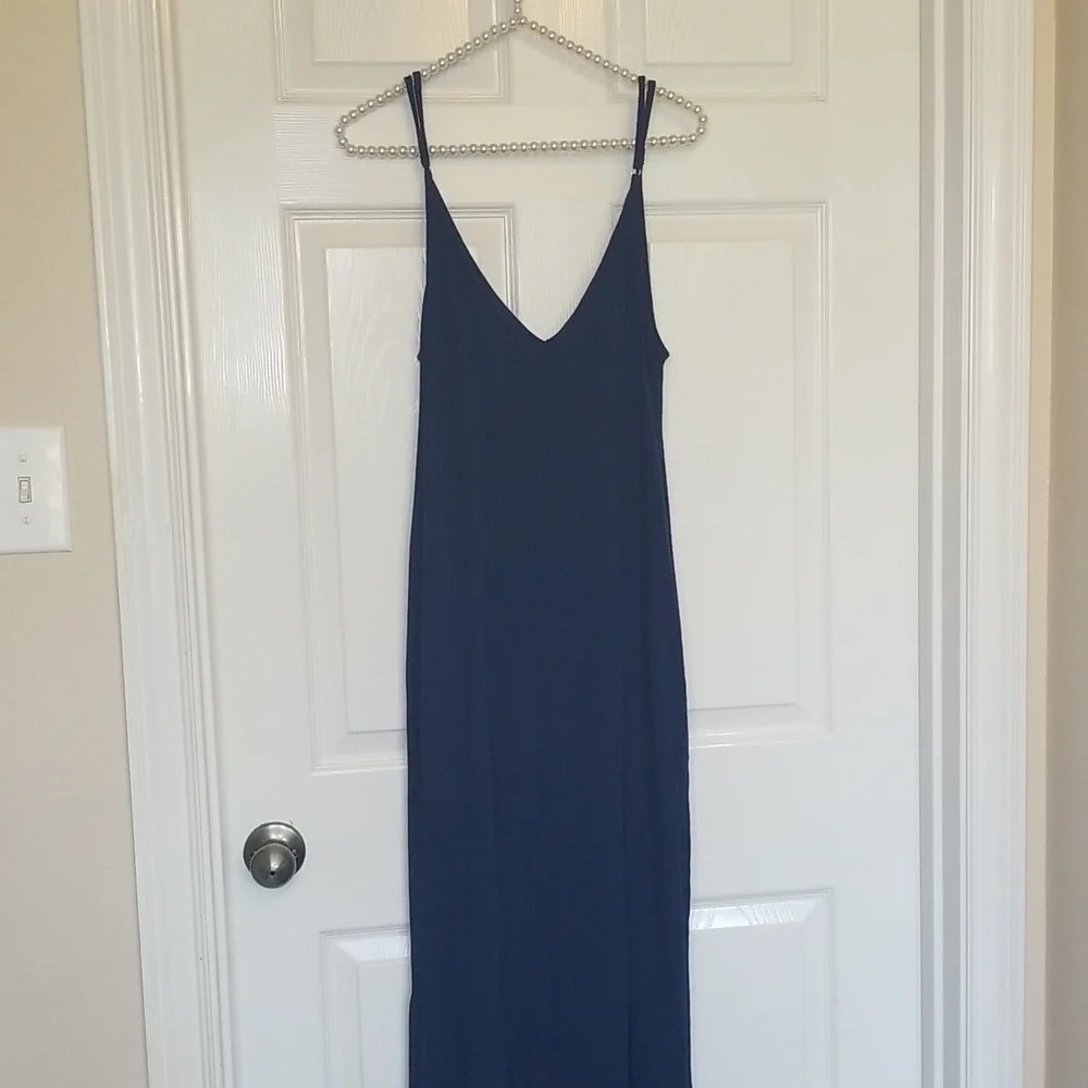 Lovestitch Navy Blue Weekend Mila Sleeveless Maxi Dress Size Small Medium - Picture 4 of 12